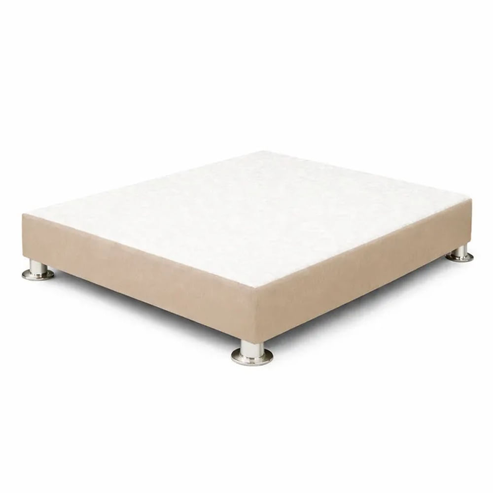 Base de Cama Confort Cromo Beige 1.5 Plz Beige