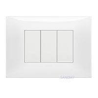 INTERRUPTOR CONMUTADOR DE 3 VIAS TRIPLE NEVE UP PLACA BLANCA Y DADOS BLANCOS VIMAR