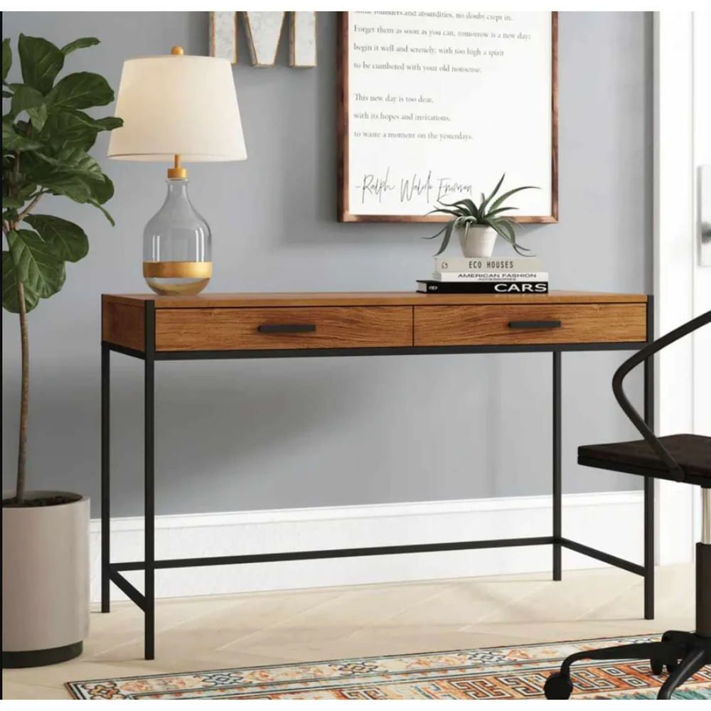 Consola Escritorio Industrial Agda Ventitas Home Caramelo