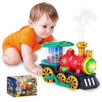 Juguete de Tren Eléctrico con Luces Humo y Sonido