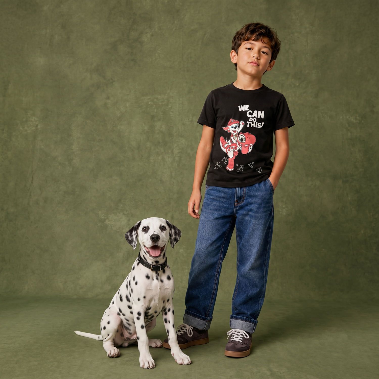 Polo Manga Corta Niño Paw Patrol Negro Talla 6