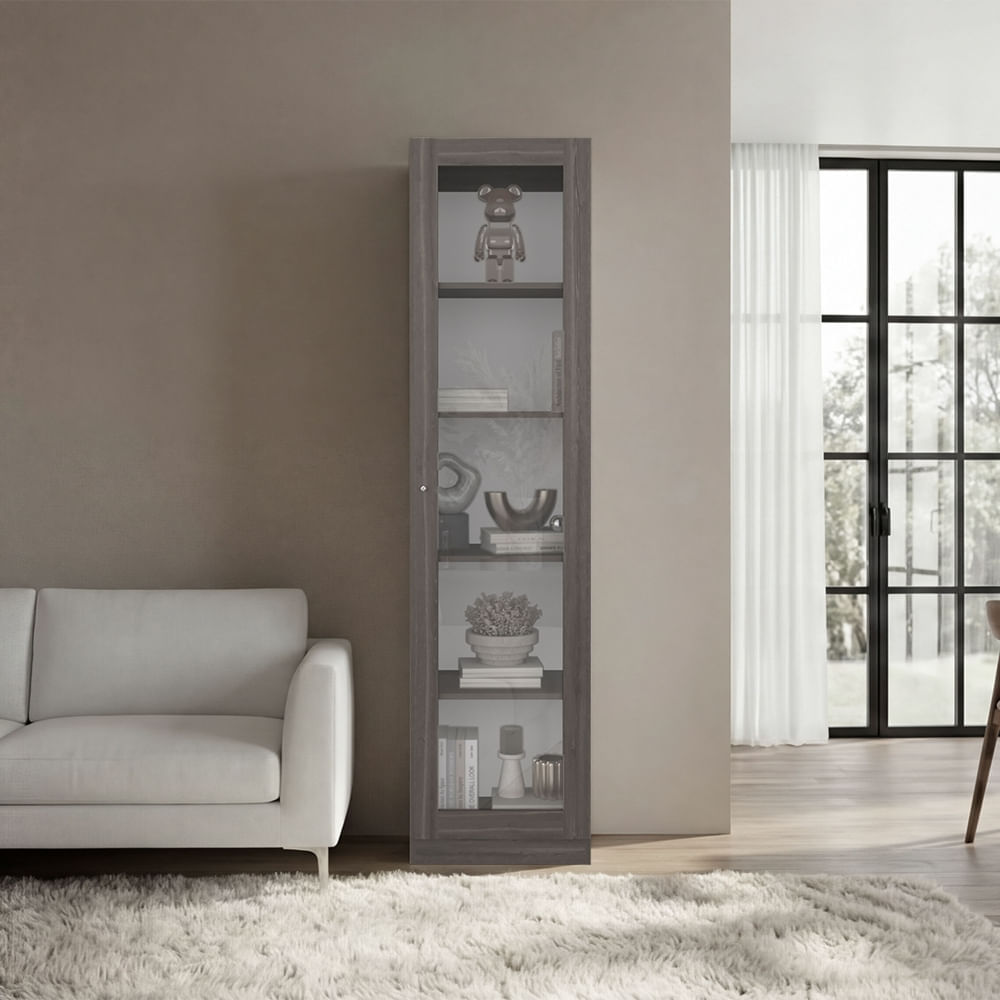 Vitrina 1 Puerta Home-E6 Milan Y Blanco