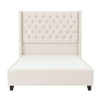 Cama Tapizada Confort Capitoné Ivory 2 Plazas