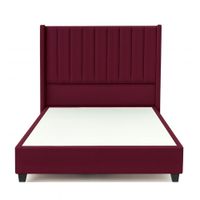 Cama Tapizada Confort Lineal Guinda 2 Plazas