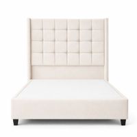 Cama Tapizada Confort Cubo Ivory 2 Plazas