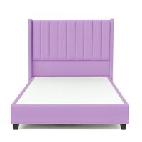 Cama Tapizada Confort Lineal Lila 2 Plazas