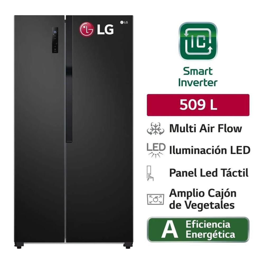 Refrigeradora 509L Multi Air Flow Side By Side Negro LG GS51MPD 1