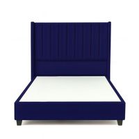 Cama Tapizada Confort Lineal Azul 1.5 Plz
