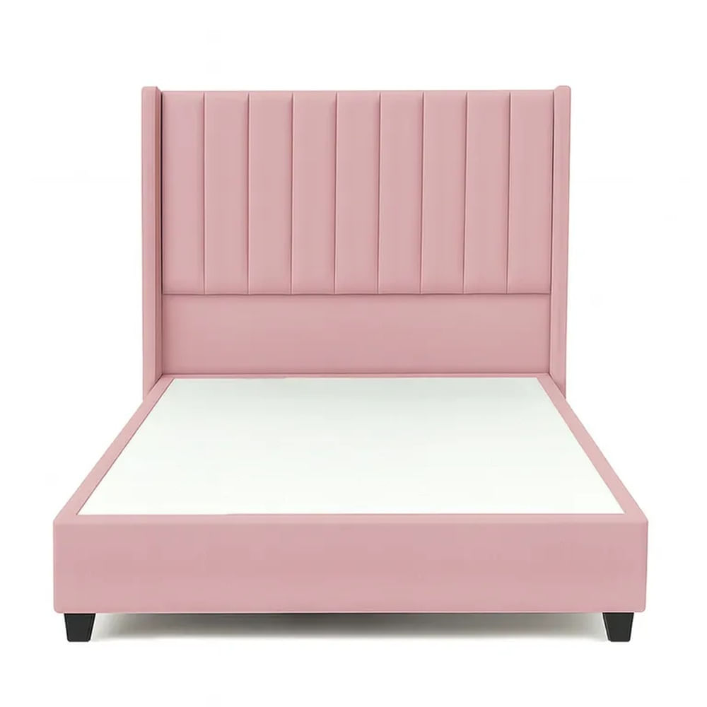 Cama Tapizada Confort Lineal Palo Rosa 1.5 Plz Palo Rosa