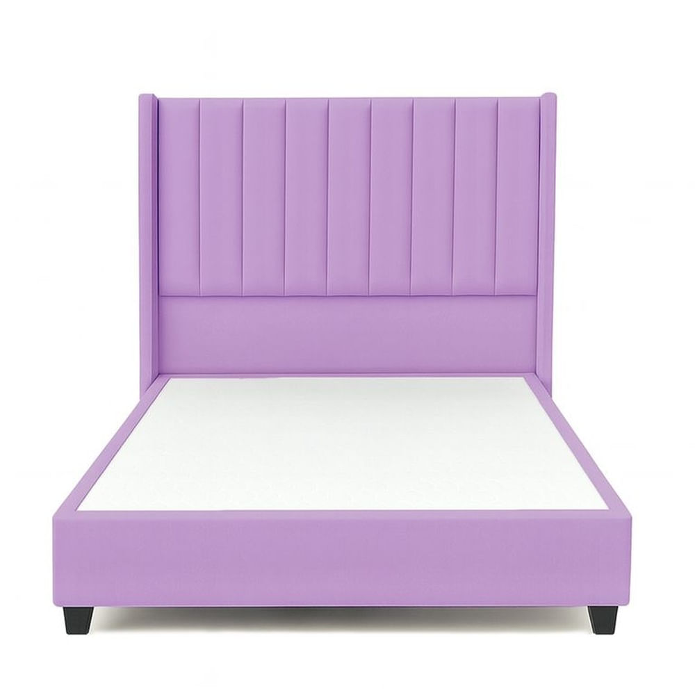 Cama Tapizada Confort Lineal Lila 1.5 Plz Lila