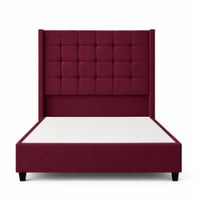 Cama Tapizada Confort Cubo Guinda 1.5 Plz