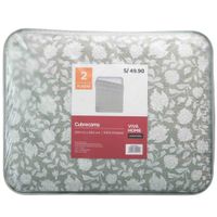 Cubrecama VIVA HOME Seersucker Verde 2 Plazas