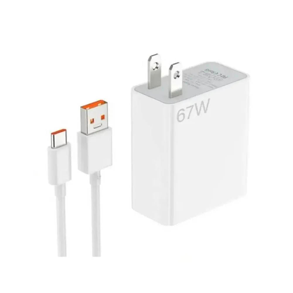 Cargador 67W Carga Rápida compatible Xiaomi Cable tipo C
