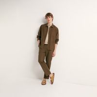 Camisa Hombre Sfera Lino Kaki
