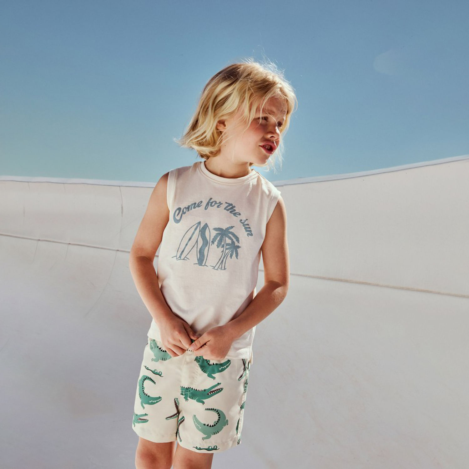 Ropa de Baño Niño Sfera Cocodrilo Beige 5-6