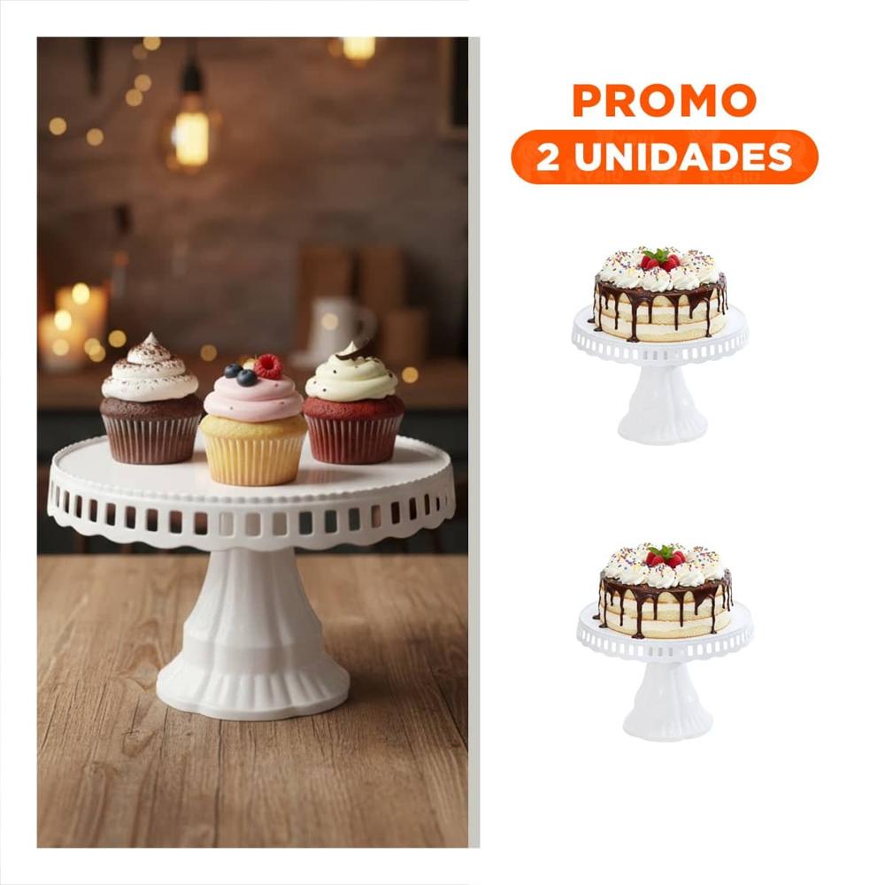 Pack2 Base Blanca para Pastel 32 cm para Mesa de Postres Y Regalo Sticker