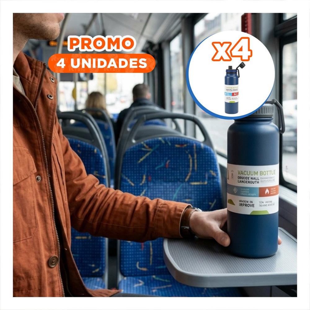 Pack4 Frasco 800ml Azul con Diseno Infantil para Regalos YRegalo Sticker