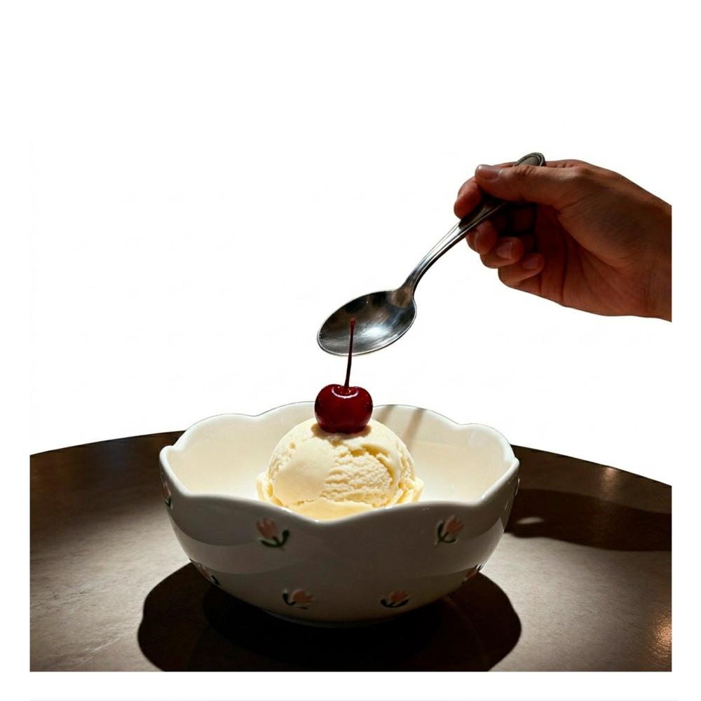 Recipiente Bowl Circular Tulipanes Blanco 14.7x7cm para Uso Diario en Mesa YRegalo Sticker