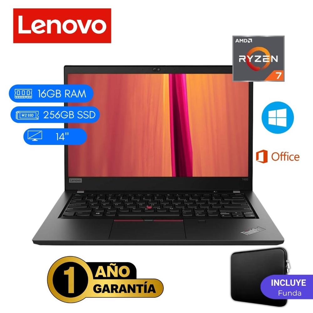 Reacondicionado Laptop  Lenovo ThinkPad T495 Ryzen 7 Pro  16GB RAM 256GB SSD