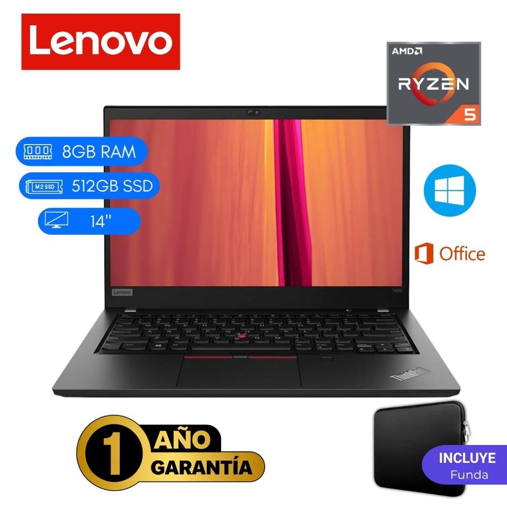 Reacondicionado Laptop  Lenovo ThinkPad T495 Ryzen 5 Pro 8GB RAM 512GB SSD
