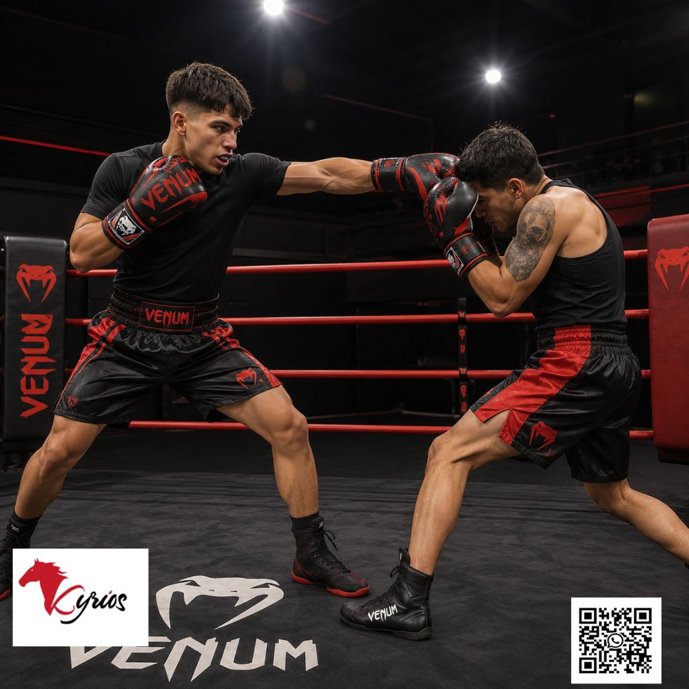 GUANTES DE BOX VENUM ROJO CON NEGRO 12 OZ MAS BUCAL VENUM