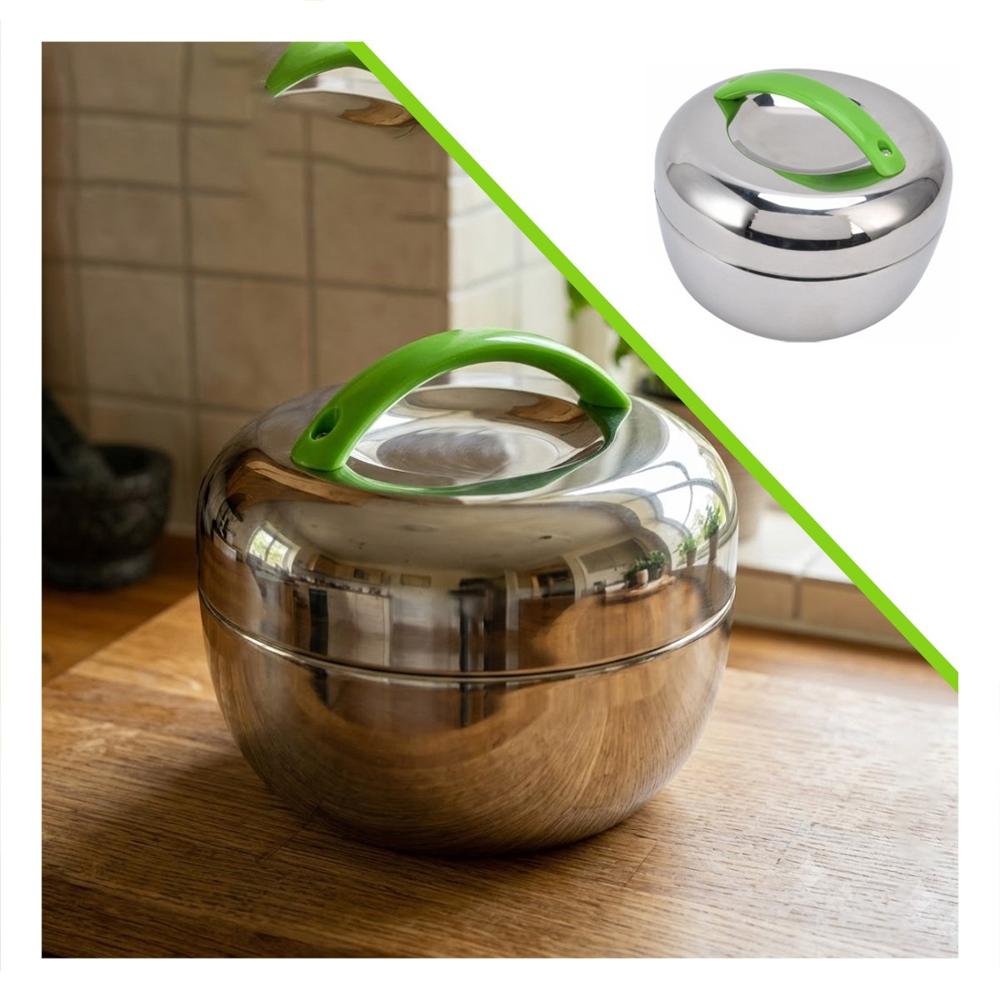 Envase 1300 ml Termo Circular Acero Verde para Refrigeradora Y Regalo Sticker