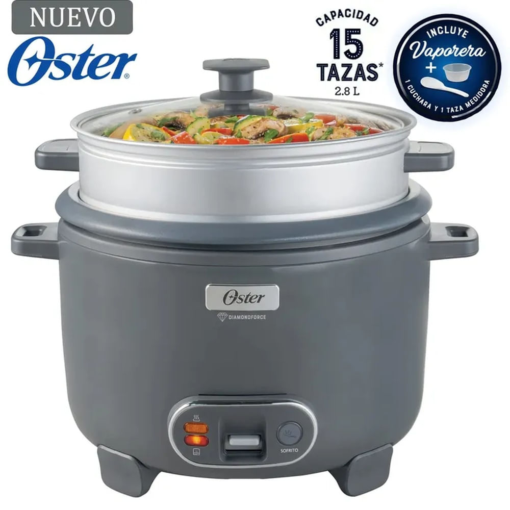 Olla Arrocera DiamondForce 15 tazas Oster Gris CKSTRC15DFSKE