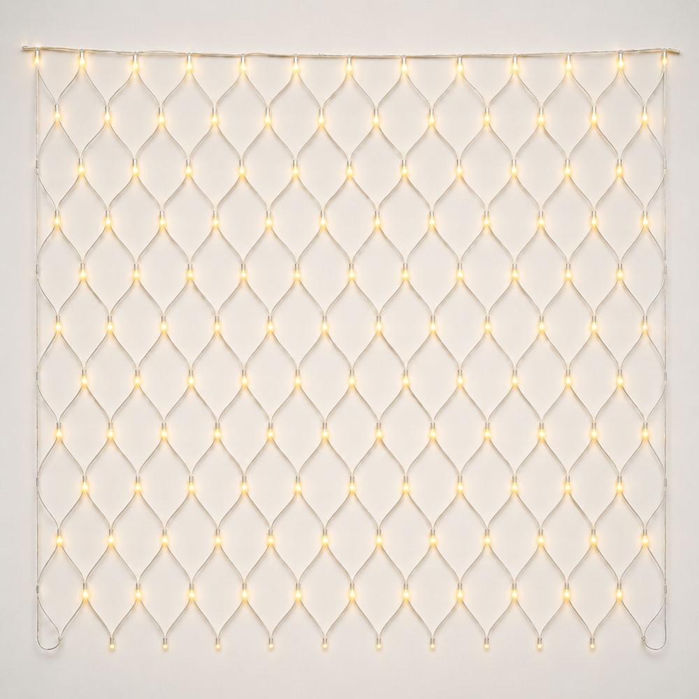 Malla de Luces LED 3x3m 360 LED Blanco Cálido con Modo Musical y Conexión 220V