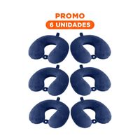 Pack6 Apoyo Azul Marino de Terciopelo para Viajar con Soporte Estable