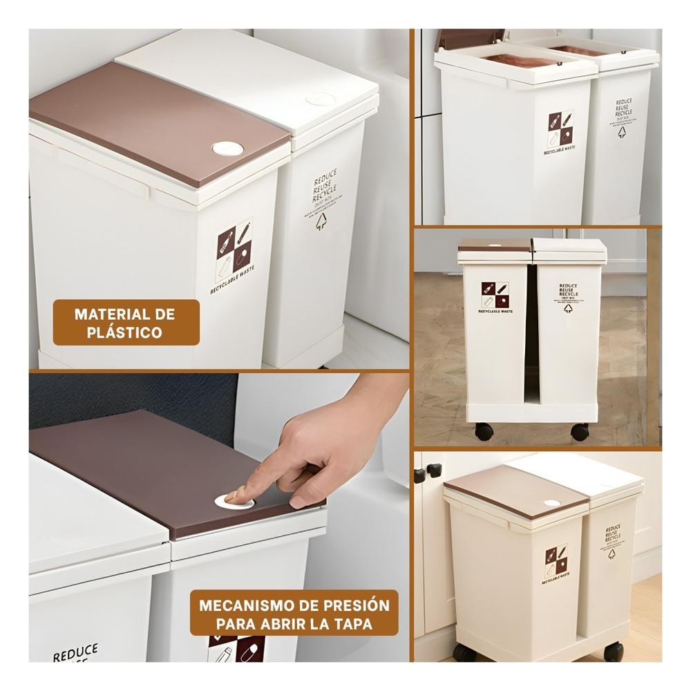 Producto de Basura Doble 40L para Organizacion del Hogar