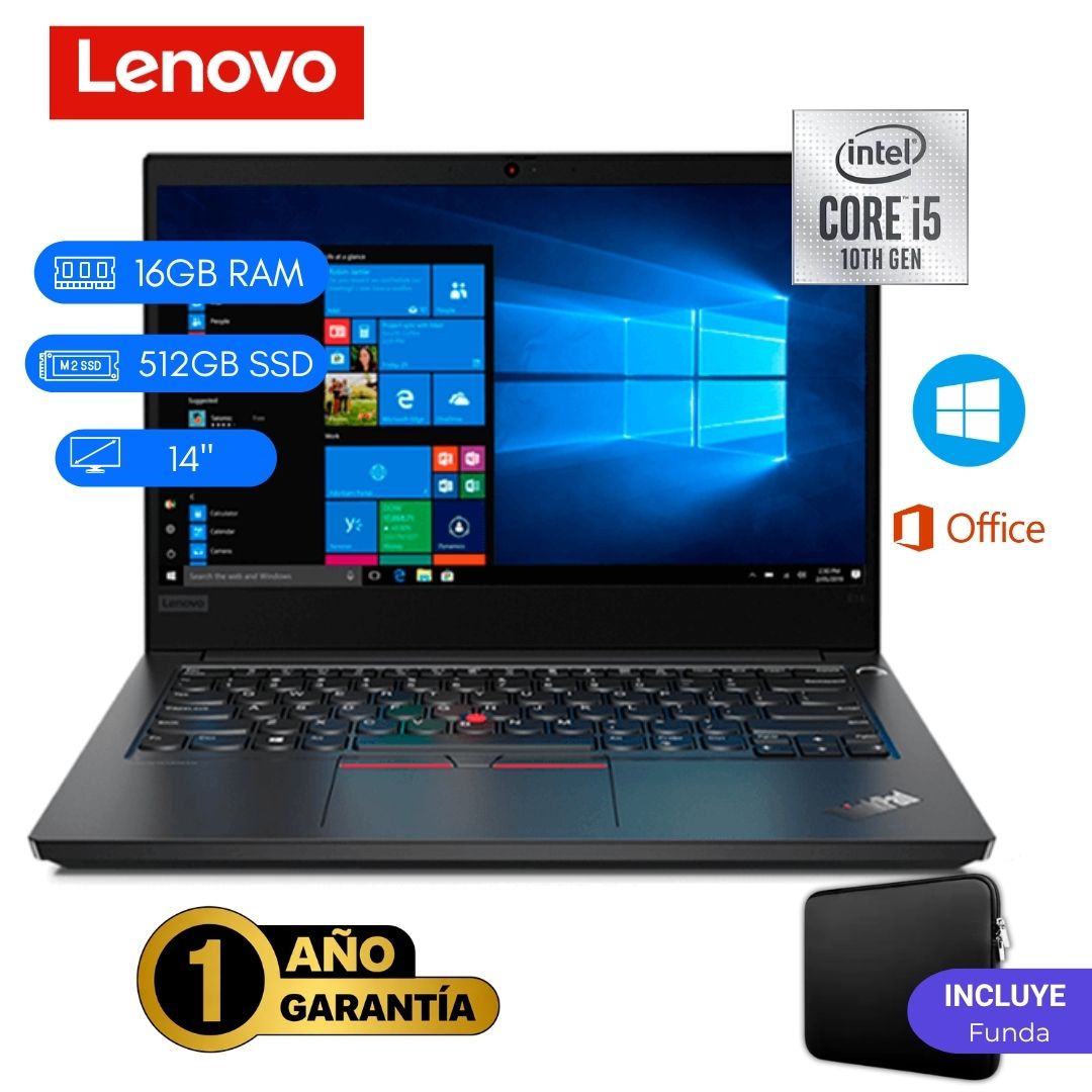Laptop semi nueva Lenovo ThinkPad E14 Core i5 10ma 16GB RAM 512GB SSD