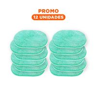 Pack12 Alfombrilla Ovalada de Microfibra 40x60cm Turqueza para Uso Interior Y Regalo Sticker
