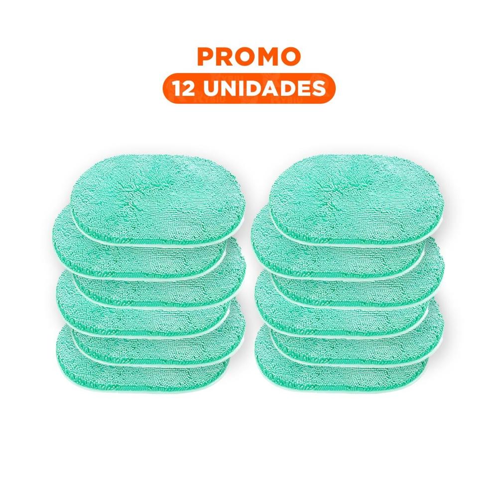 Pack12 Alfombrilla Ovalada de Microfibra 40x60cm Turqueza para Uso Interior Y Regalo Sticker