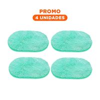Pack4 Textil Decorativo Ovalado de Microfibra 40x60cm Turqueza para Casa Y Regalo Sticker