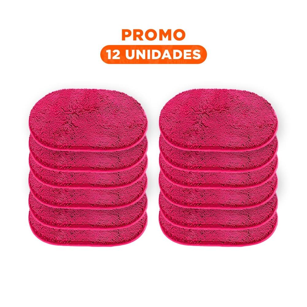 Pack12 Solucion Textil Ovalada de Microfibra 40x60cm Fucsia para Hogar Y Regalo Sticker