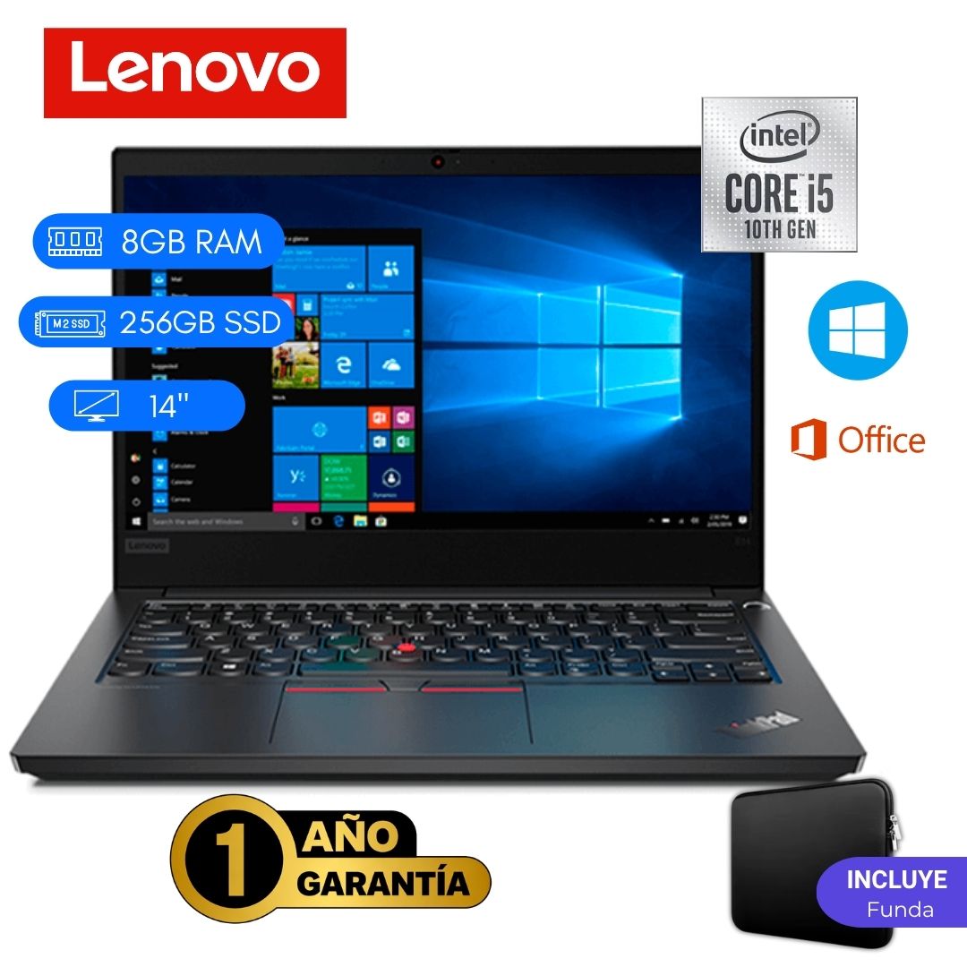 Laptop semi nueva Lenovo ThinkPad E14 Core i5 10ma 8GB RAM 256GB SSD