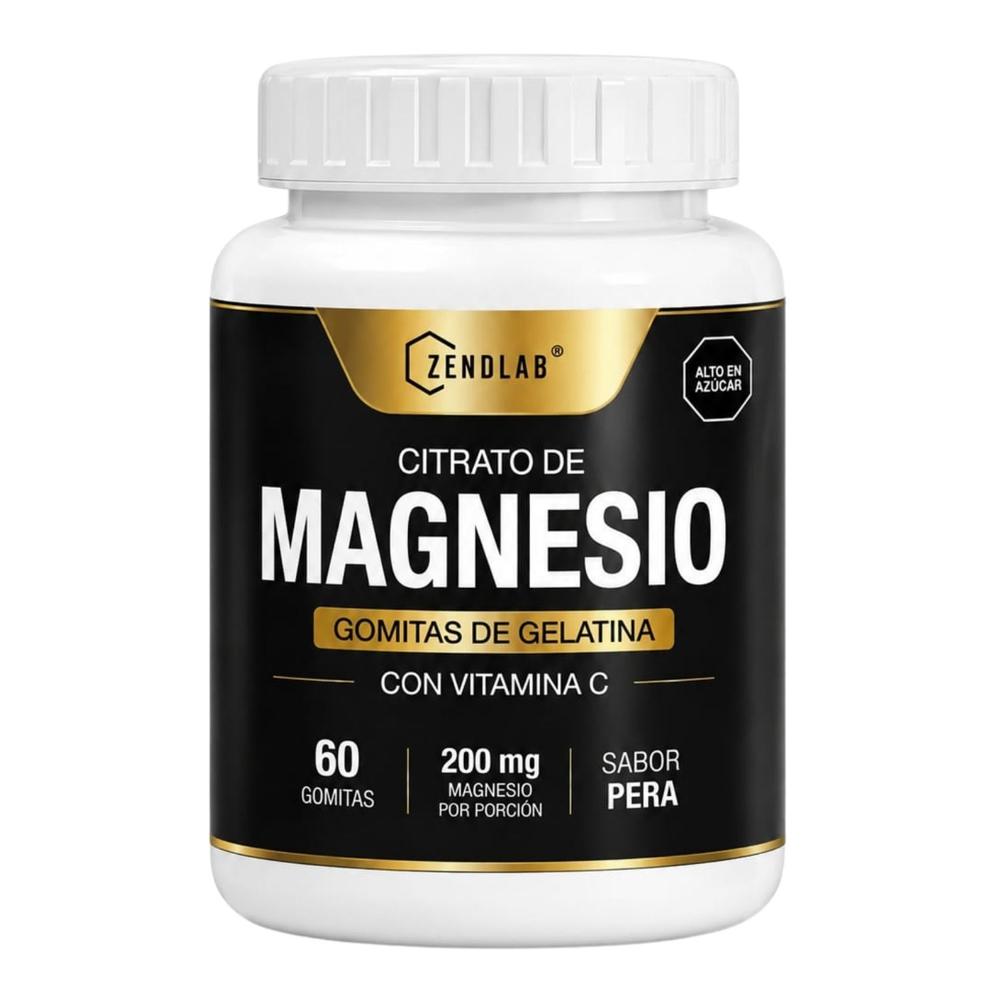 Citrato de Magnesio Gomitas Zendlab Vitamina C 60 Und Pera