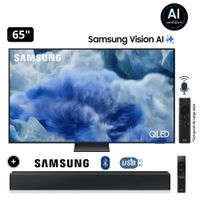 TELEVISOR SAMSUNG QLED 65 4K UHD Q8F Vision AI Smart TV QN65Q8FAAGXPE - Soundbar HW-B400