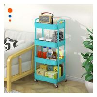Organica Movil de Cuatro Niveles con Ruedas y Asas Metal Celeste Hogar Y Regalo Sticker