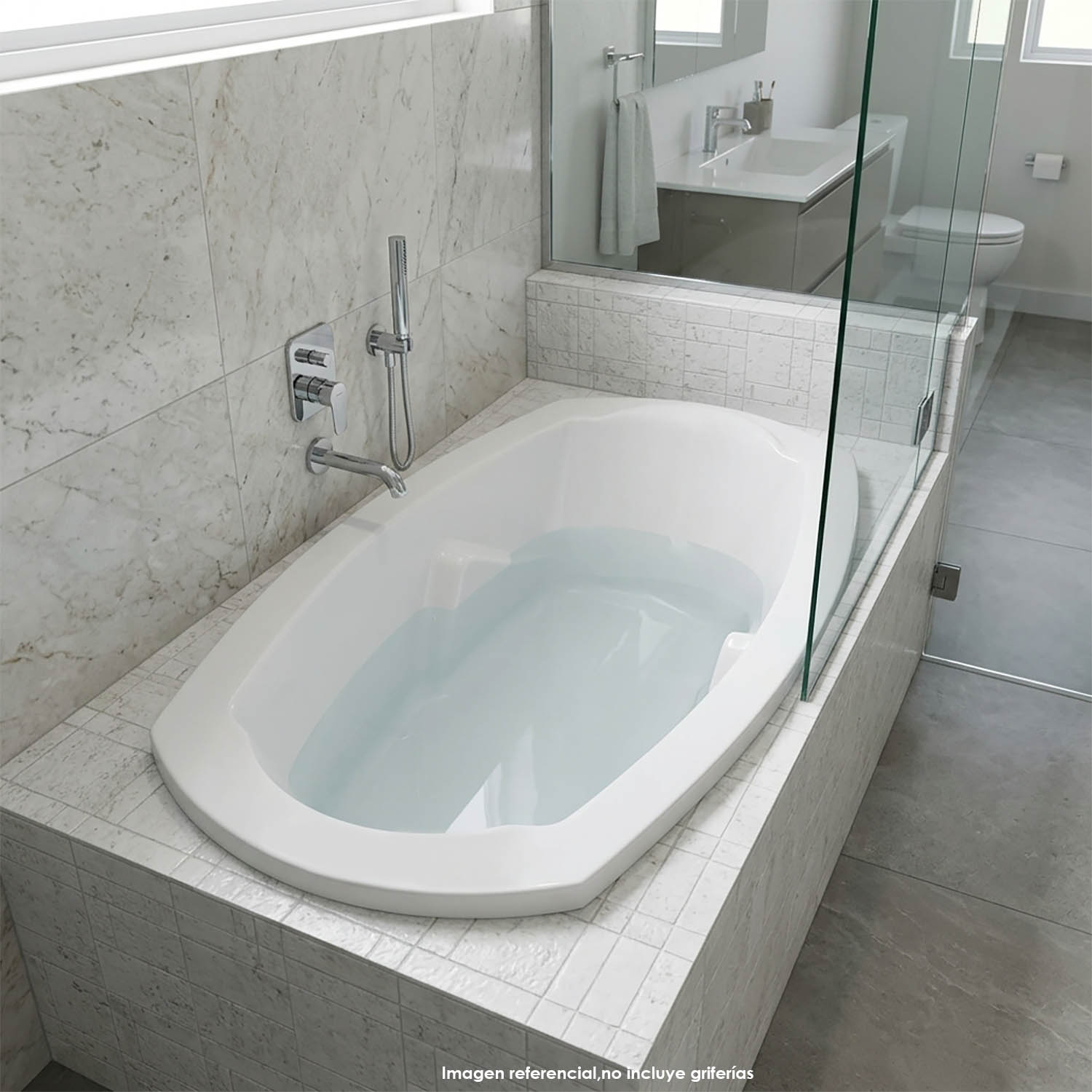 TINA BAÑERA ARIEL COLOR BLANCO 170 X 105 Blanco
