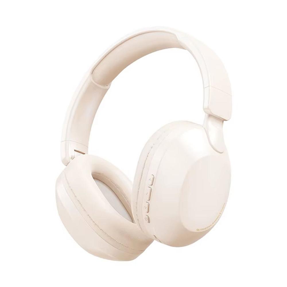 Audífonos Inalámbricos Remax RB-705HB Beige Bluetooth 5.4 con Ranura MicroSD