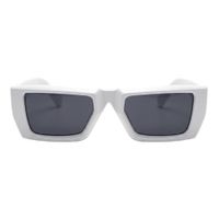 Lentes de Sol Rectangulares Urbano Blanco Chunky Retro ZM-011
