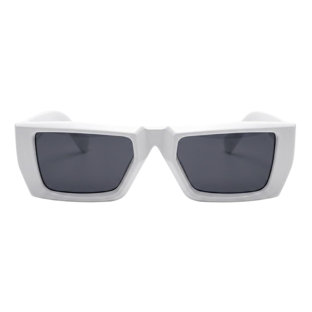 Lentes de Sol Rectangulares Urbano Blanco Chunky Retro ZM-011