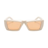 Lentes de Sol Rectangulares Urbano Beige Chunky Retro ZM-011