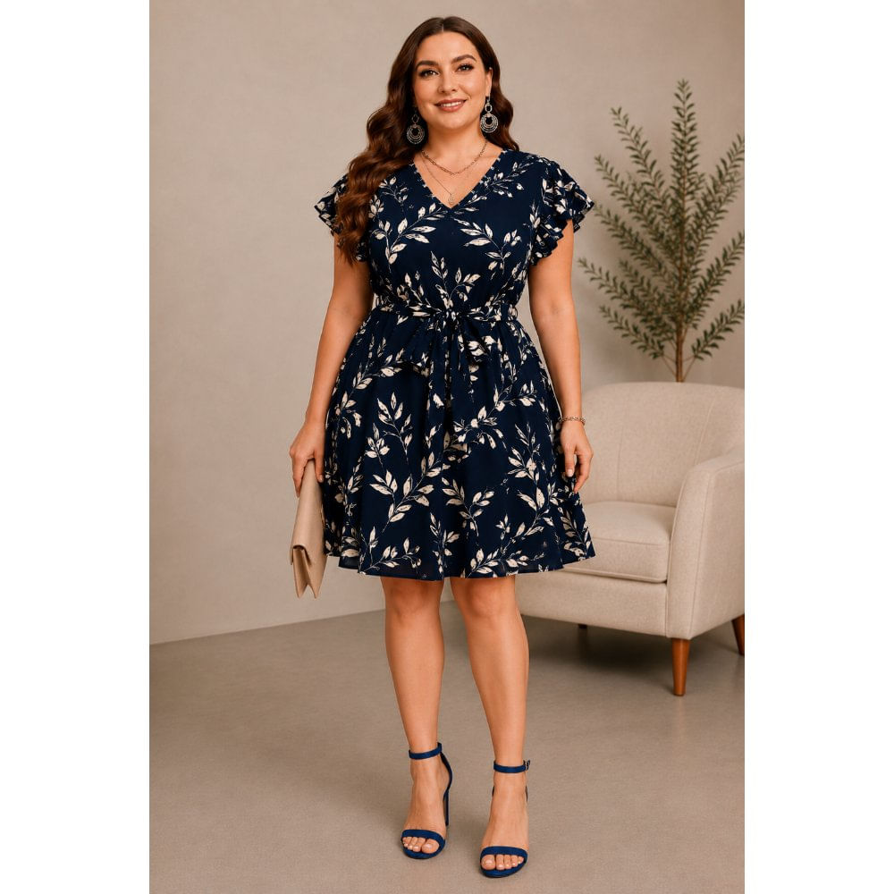 Vestido Leopardo-Vestido Floreado con Lazo Vestido Floreado con Lazo TM