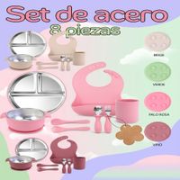 Set de Alimentación para Bebé de Acero 8 Piezas Mujer