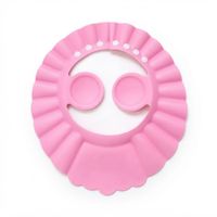 Gorro de Baño para Bebés con Protector de Orejitas de Color Rosado