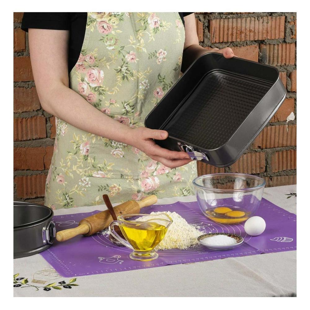 Moldes para Pasteles en Color Plateado con 3 Formas y Medidas Versatiles Y notas