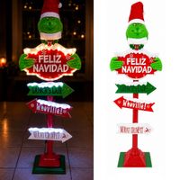 Letreros con Luces Grinsh Decoración Navidena de Entrada