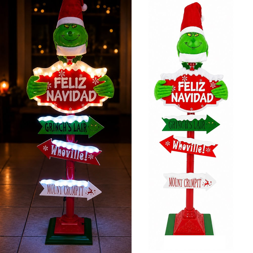 Letreros con Luces Grinsh Decoración Navidena de Entrada